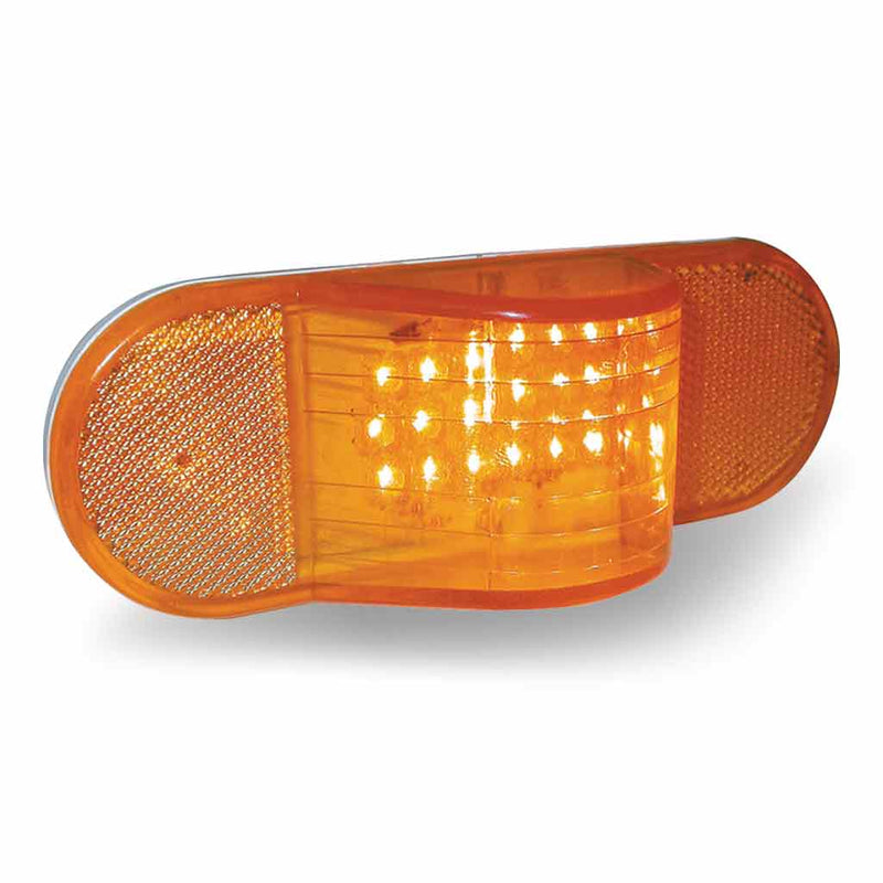 Trux Accessories Amber Turn Signal & Marker LED Oval Hump Light (18 Diodes) TLED-HOBA