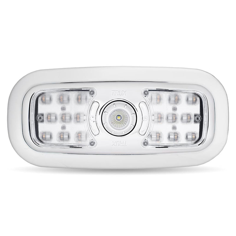 TRUX LED Interior Projector 7-Color Dome and Map Light for Peterbilt (Chrome) TLED-IR10
