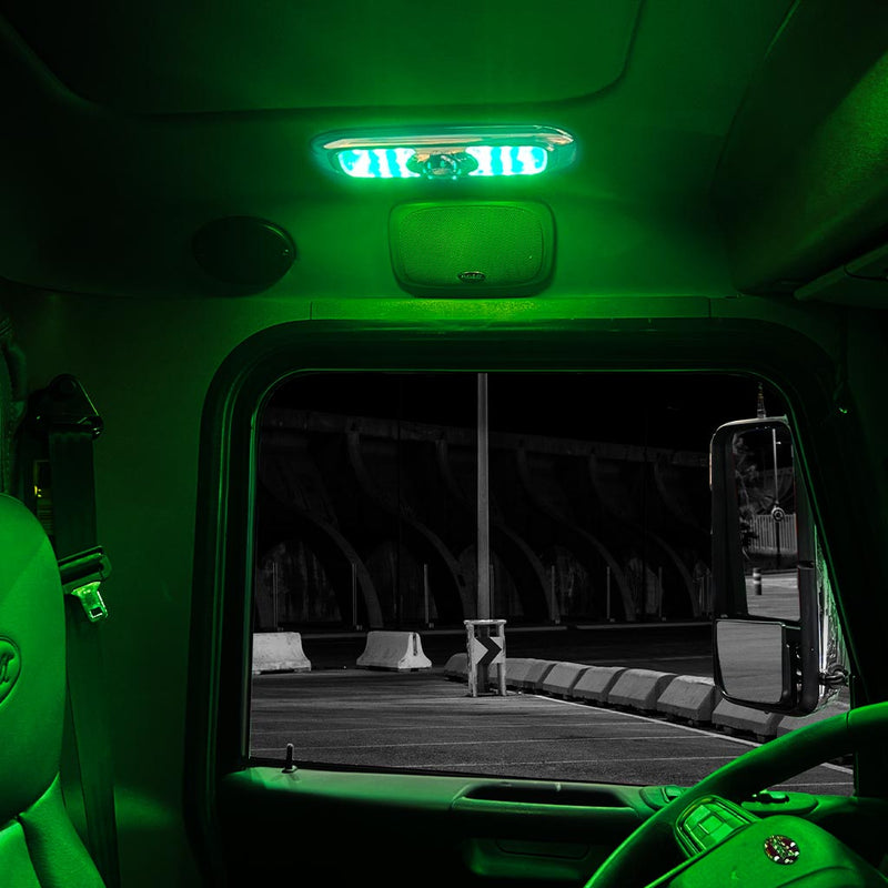 Trux Accessories TRUX LED Interior Projector 7-Color Dome and Map Light for Peterbilt - (Chrome) - TLED-IR10