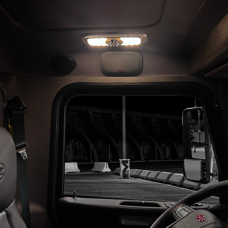 Trux Accessories LED Interior Projector 7-Color Dome and Map Light for Peterbilt - Black