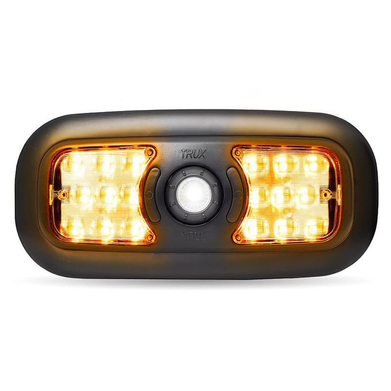 Trux Accessories LED Interior Projector 7-Color Dome and Map Light for Peterbilt - Black