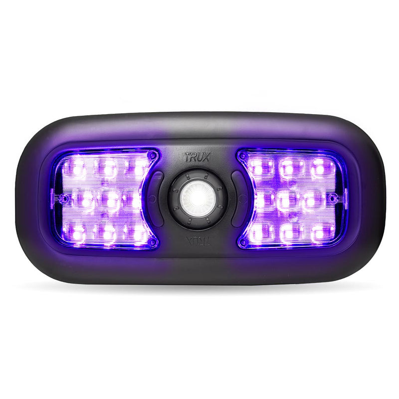 Trux Accessories LED Interior Projector 7-Color Dome and Map Light for Peterbilt - Black