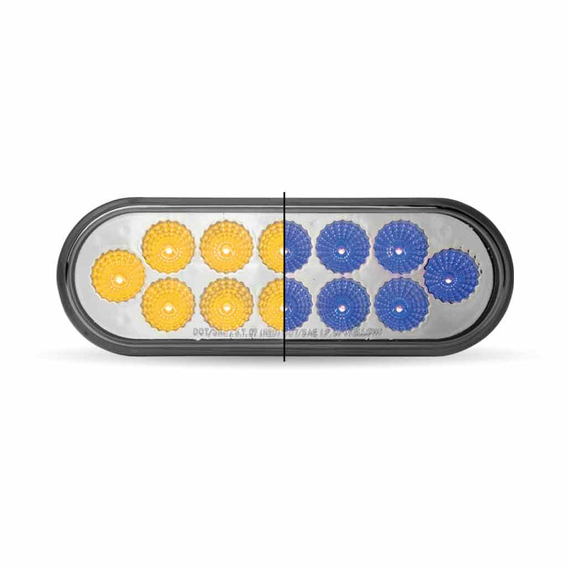 Trux Accessories Oval Dual Revolution Amber/Blue LED TLED-OXAB