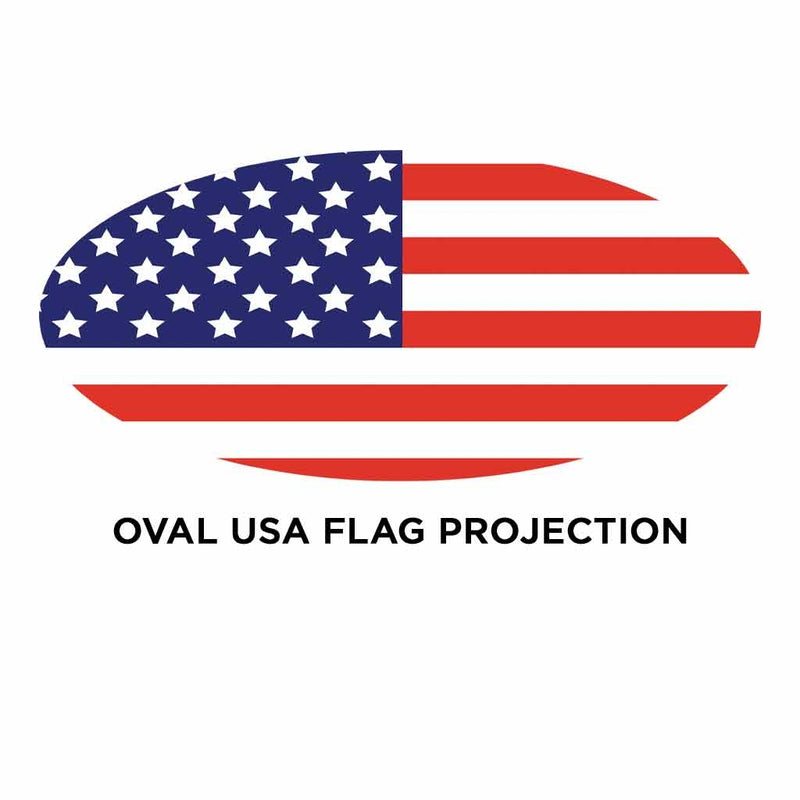 Trux Accessories LED Projector 6-color Interior Door Logo Light with Oval USA Flag Image Passenger TLED-PL10P