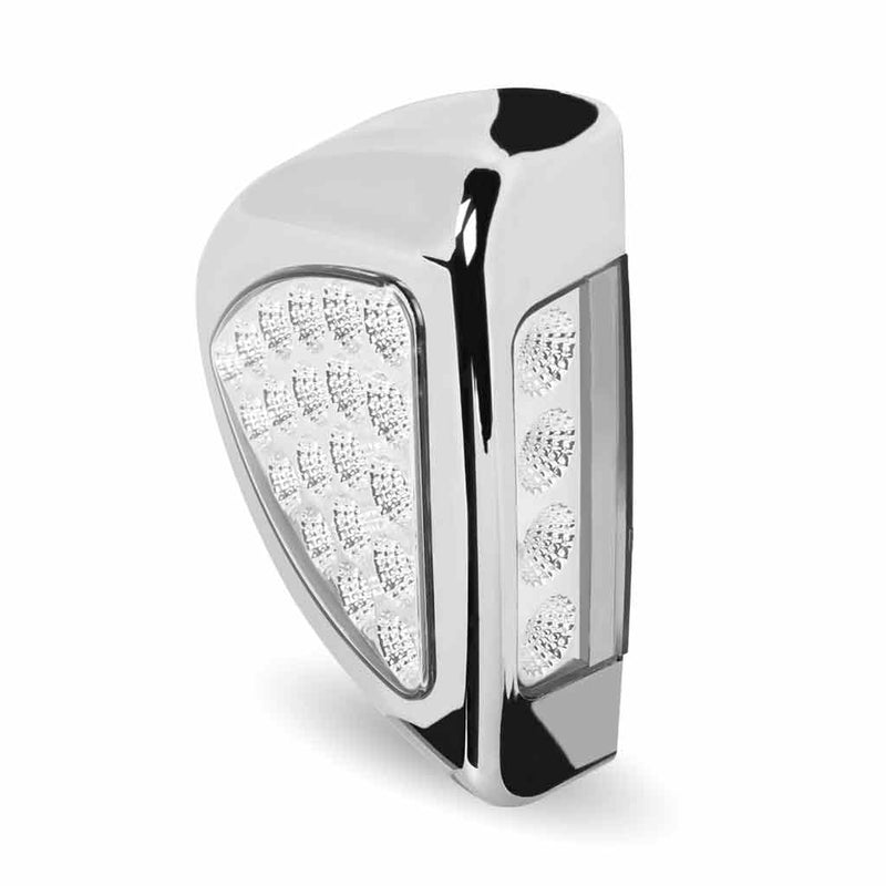 TRUX Peterbilt Side Headlight Triangle Clear Amber LED (24 Diodes) TLED-PSHC