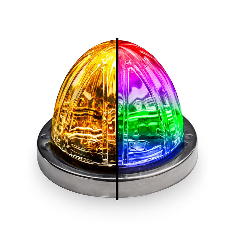 Trux Accessories Amber Clearance / Marker with RGB Auxiliary Watermelon LED Light - 21 Diodes TLED-RGBWA