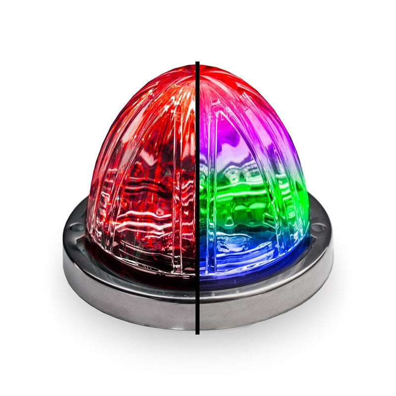 Trux Accessories Red Stop, Turn & Tail with RGB Auxiliary Watermelon LED Light - 21 Diodes TLED-RGBWR