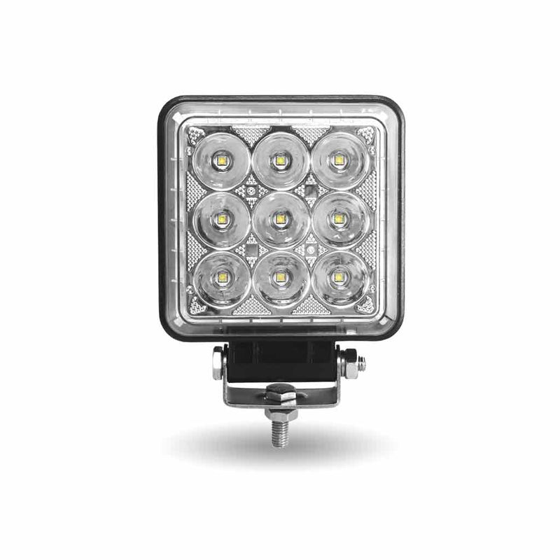 Trux Accessories Square Work Light with 360 Degree Side Diodes and Amber Strobe TLED-U118