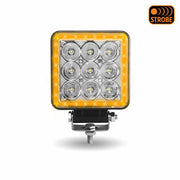 Trux Accessories Square Work Light with 360 Degree Side Diodes and Amber Strobe