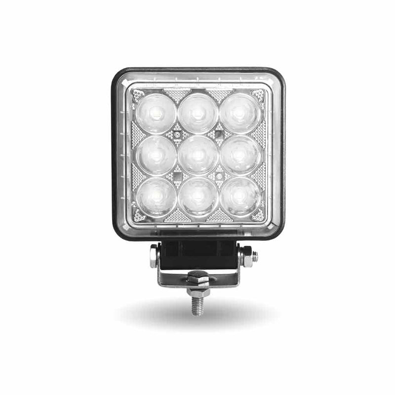 Trux Accessories Square Work Light with 360 Degree Side Diodes and Amber Strobe