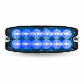 Trux Accessories Dual Solid Color Directional LED Slim Surface Strobe Light –  (Amber/Blue)