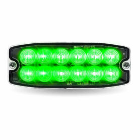 Trux Accessories Dual Solid Color Directional LED Slim Surface Strobe Light –  (Amber/Green)
