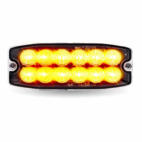 Trux Accessories Dual Solid Color Directional LED Slim Surface Strobe Light –  (Amber/Blue)