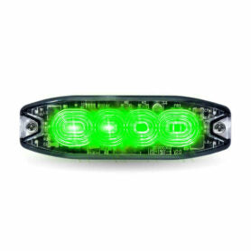 Trux Accessories Dual Color Slim Surface Mount Directional Strobe Light (Amber/Green)