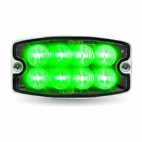 Trux Accessories Dual Solid Color Directional LED Slim Surface Strobe Light – (Amber/Green)