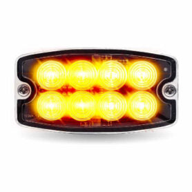 Trux Accessories Dual Solid Color Directional LED Slim Surface Strobe Light – (Amber/Green)
