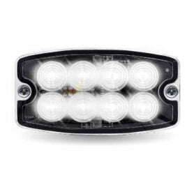 Trux Accessories Dual Solid Color Directional LED Slim Surface Strobe Light – (Amber/White)