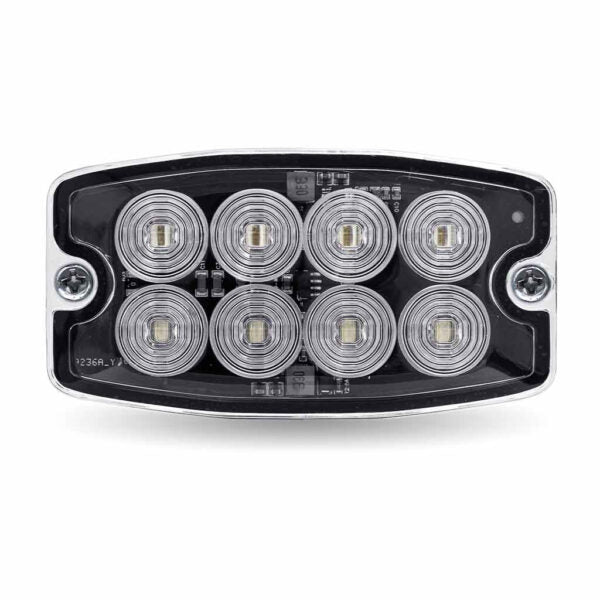 Trux Accessories Dual Solid Color Directional LED Slim Surface Strobe Light – (Amber/White)