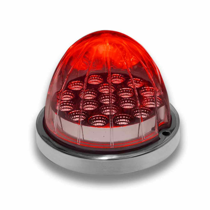 TRUX Clear/Red Watermelon Clearance and Marker Light 19 Diodes TLED-WCR