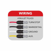 Trux Accessories TRUX Star Burst Stop/Turn/Tail Red to White Watermelon Light - 19 Diodes - TLED-WTRW