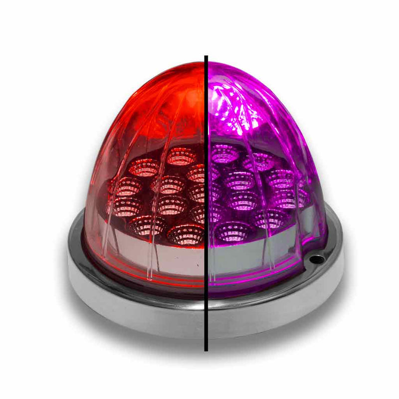 Trux Accessories Dual Revolution Red/Purple Watermelon LED with Reflector Cup & Lock Ring (19 Diodes) TLED-WXRP