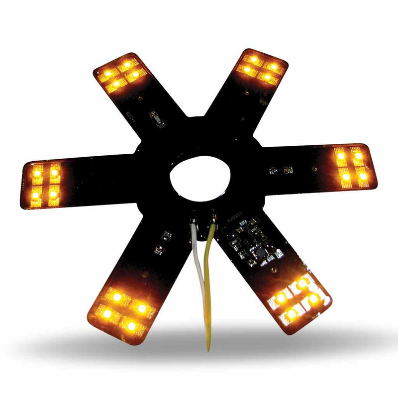 TRUX 8" Star Amber LED for 15" Donaldson & Vortox Air Breather (24 Diodes) TLED-X1A