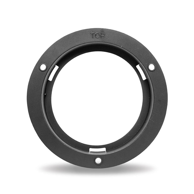 Trux Accessories 4" Round Black Plastic Flange Mount Security Lock Bezel for 450 Series LEDs TU-450FB