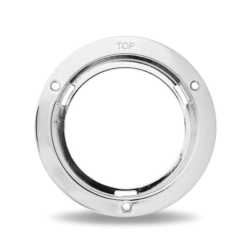 Trux Accessories 4" Round Chrome Plastic Flange Mount Security Lock Bezel for 450 Series LEDs TU-450FC