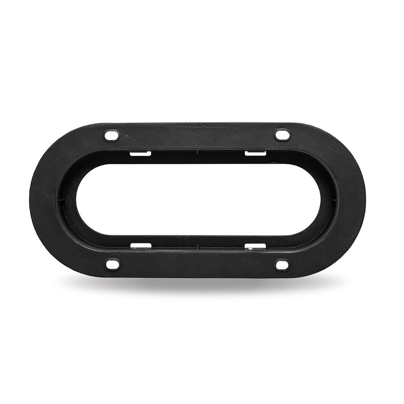 Trux Accessories 6" Oval Black Plastic Flange Mount Security Lock Bezel for 650 Series LEDs TU-650FB