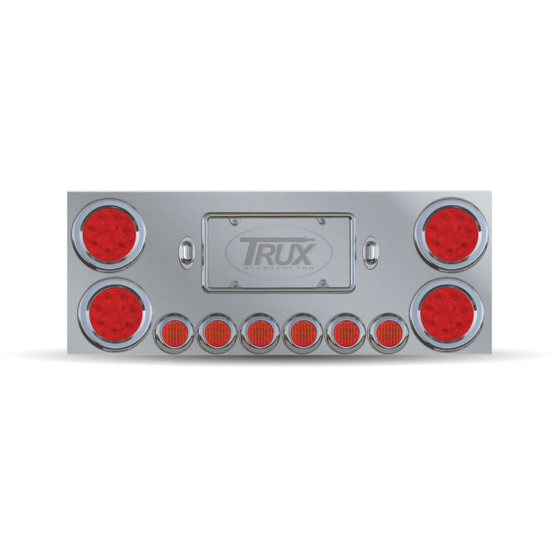 Trux Accessories TRUX Rear Center Panel w/ 4x4" & 6x2" Clear LEDs & 2 License LEDs - TU-9001LC