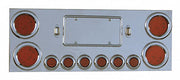 Trux Accessories TRUX Stainless Steel Rear Center Panel with 4 x 4, 6 x 2" & 2 License Light Holes" - TU-9001L