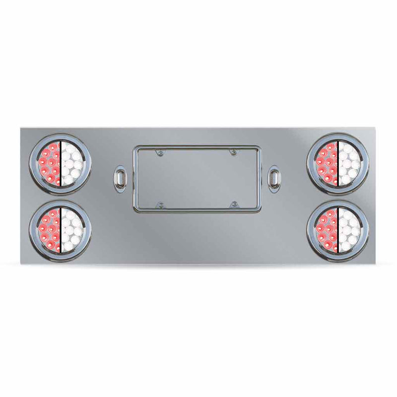 Trux Accessories Rear Center Panel with 4 x 4" (Red & Back-Up) & 2 License Light LEDs TU-9017L2