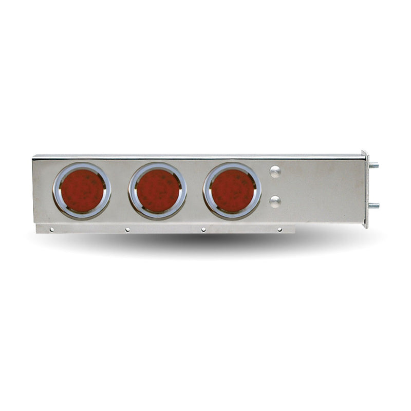 Trux Accessories Mud Flap Hanger with Flat Top & 6 x 4" LEDs & Bezels