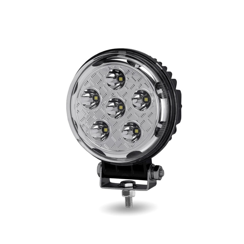 Trux Accessories Next Generation Universal White Round Work Light with 360° Side Diodes (13 Diodes) - 3000 Lumens