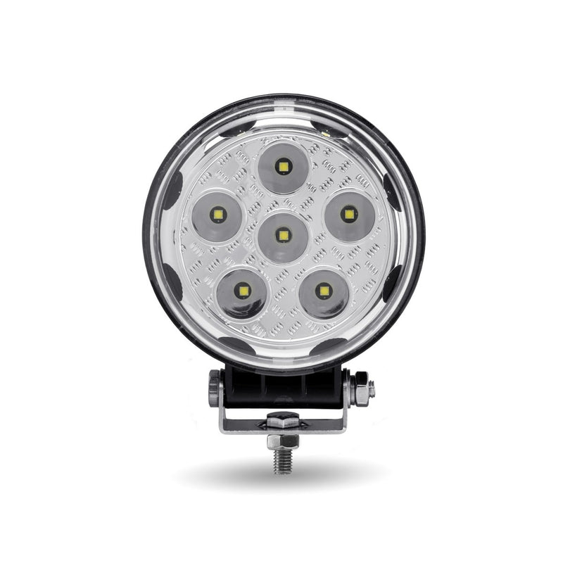 Trux Accessories Next Generation Universal White Round Work Light with 360° Side Diodes (13 Diodes) - 3000 Lumens