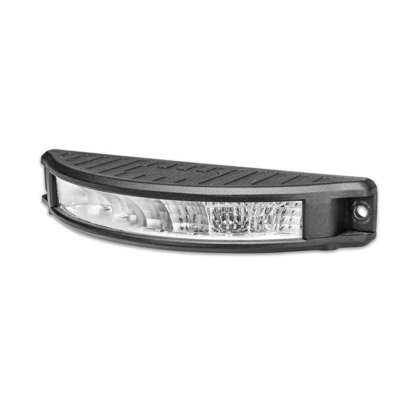 Trux Accessories Half Moon Surface Mount LED Worklight with Flat Bracket and Amber Strobe