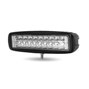 Trux Accessories Universal White Rectangular High Powered LED Work Lamp with Amber Strobe (18 Diodes)
