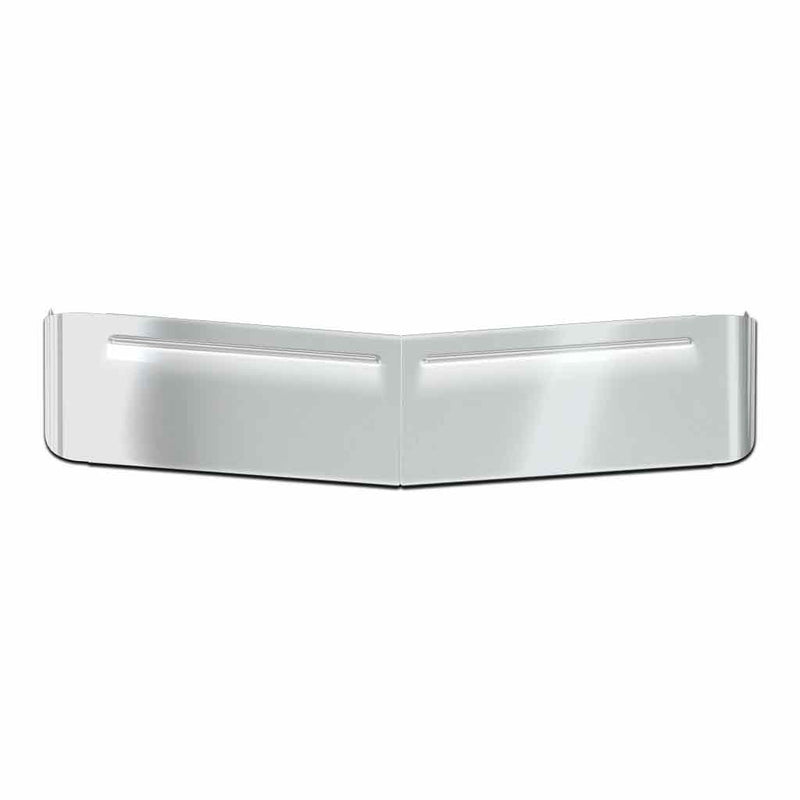 Trux Accessories Kenworth 13" Post-Mount Sunvisor with Louvered Spaces for Curved Glass (1987+)