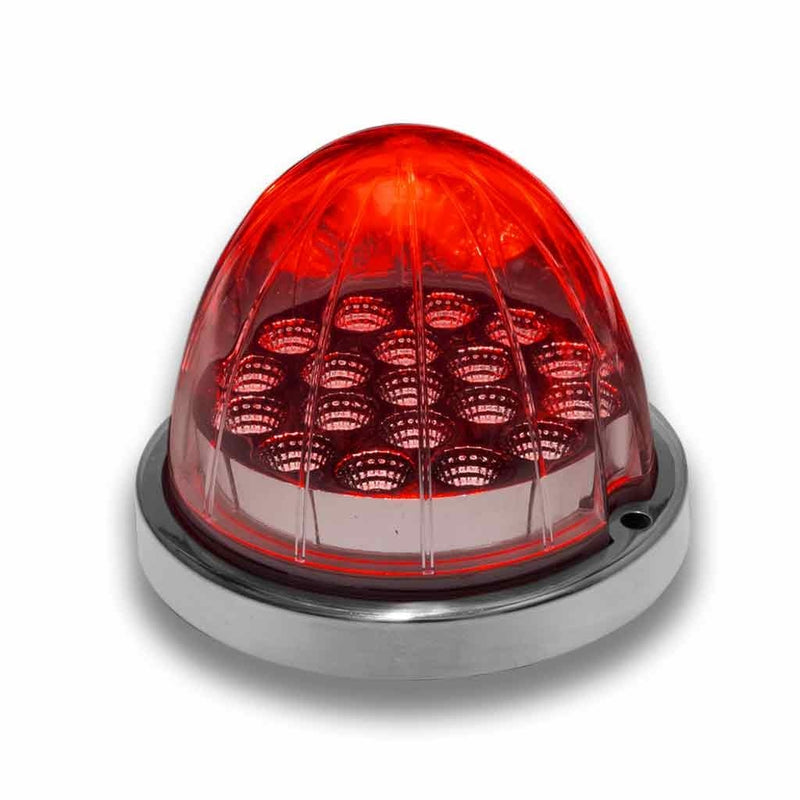Trux Accessories TRUX Dual Revolution Red/Blue Clearance and Marker Watermelon LED with Reflector Cup & Lock Ring (19 Diodes) - TLED-WXRB