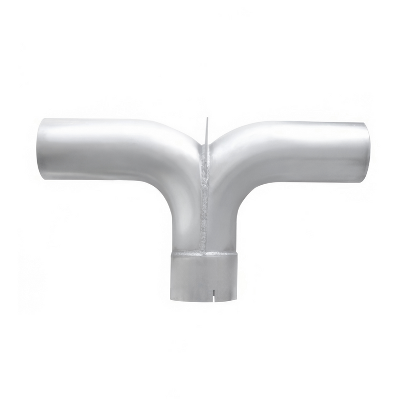 United Pacific Universal Chrome 5" Y Pipe With Divider - 25" W X 14" H YCD-5-02C