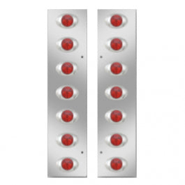Phoenix Design Peterbilt 379X Rear Air Cleaner Panels - Red Lens