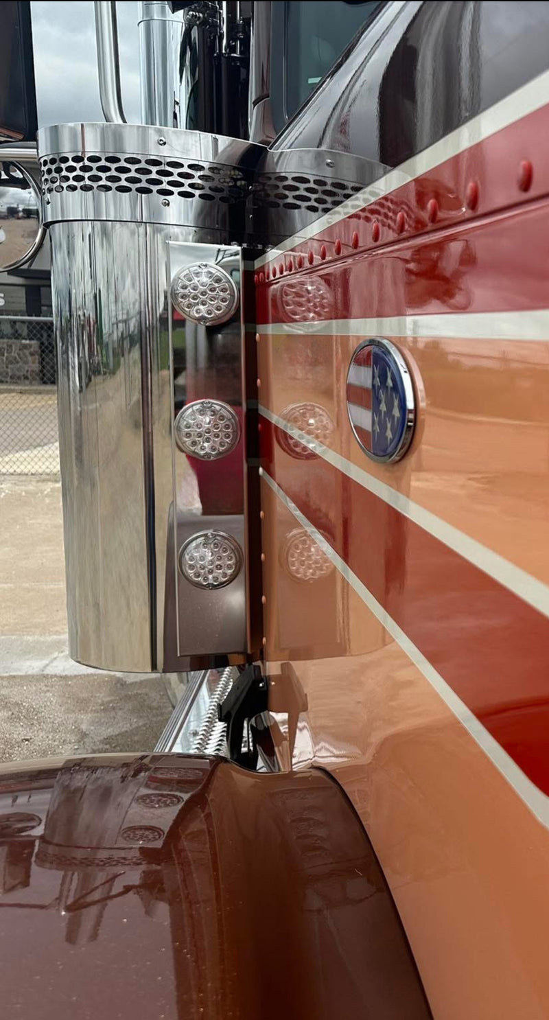 Iowa Customs Peterbilt 589 Air Breather Panel - Strapless Design - Front Side IC16706