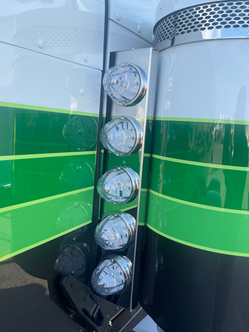 Iowa Customs Peterbilt Air Cleaner Light Panels - Front Side IC167001