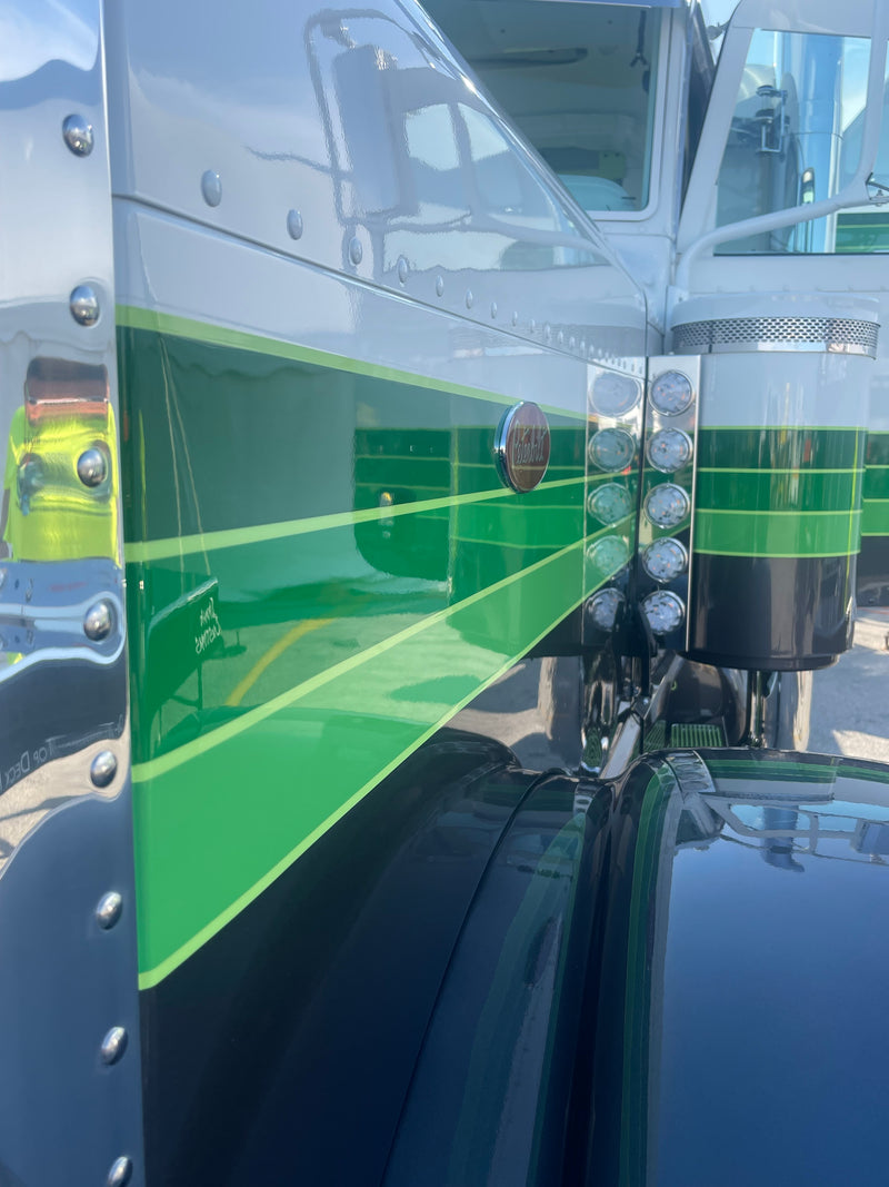 Iowa Customs Peterbilt Air Cleaner Light Panels - Front Side IC167001