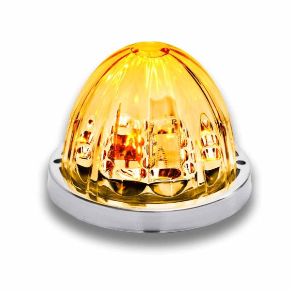 Trux Accessories TRUX Star Burst Series Clearance and Marker Watermelon Light - Amber/Blue Dual Revolution - 19 Diodes - TLED-WTAB