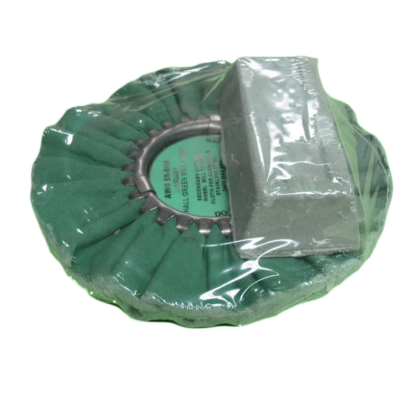Zephyr Green Airway Buffing Wheel with 1lb Bar