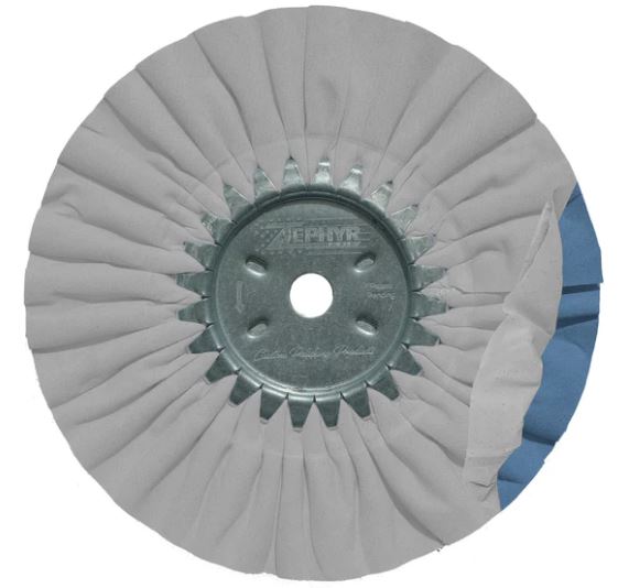 Zephyr Standard Airway Buffing Wheel - White/Blue