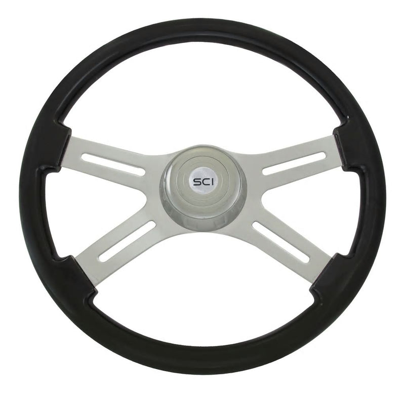Steering Creations Black Painted 18" 4 Spoke Steering Wheel