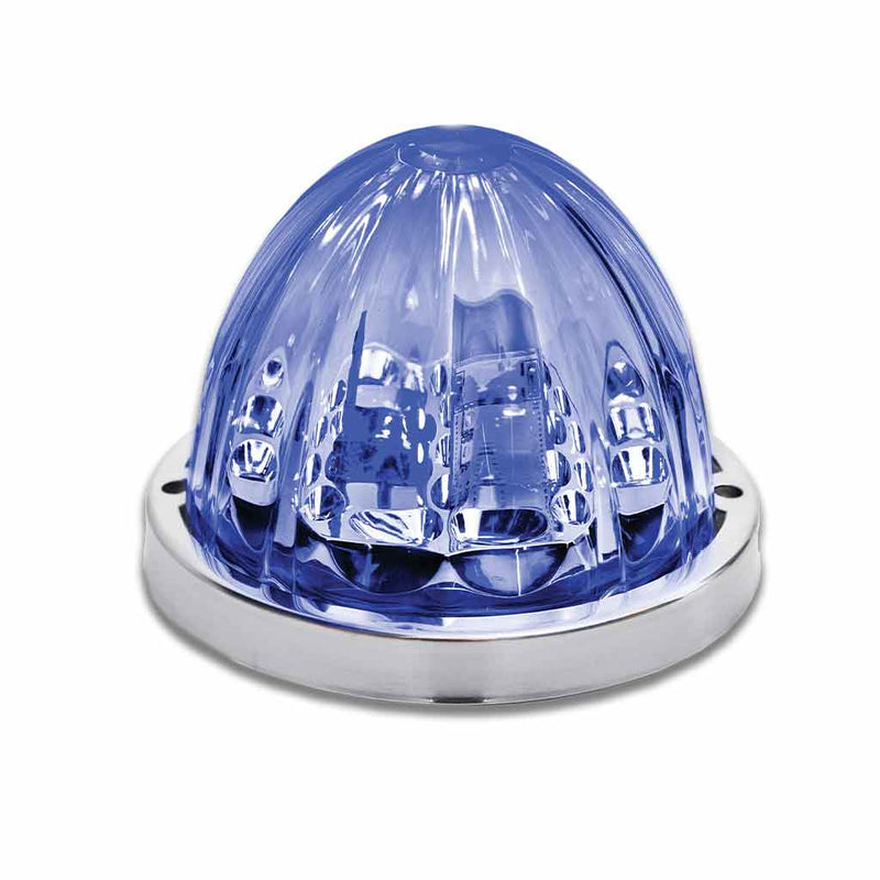 Trux Accessories TRUX Star Burst Series Clearance and Marker Watermelon Light - Amber/Blue Dual Revolution - 19 Diodes - TLED-WTAB