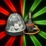 InfinityBEAM Dual Color Green to Red H11 Star Pattern Glass Watermelon Light BTP-ICRG
